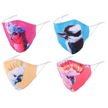 MaskiT Reusable 3 Layer Masks - Australian Birds